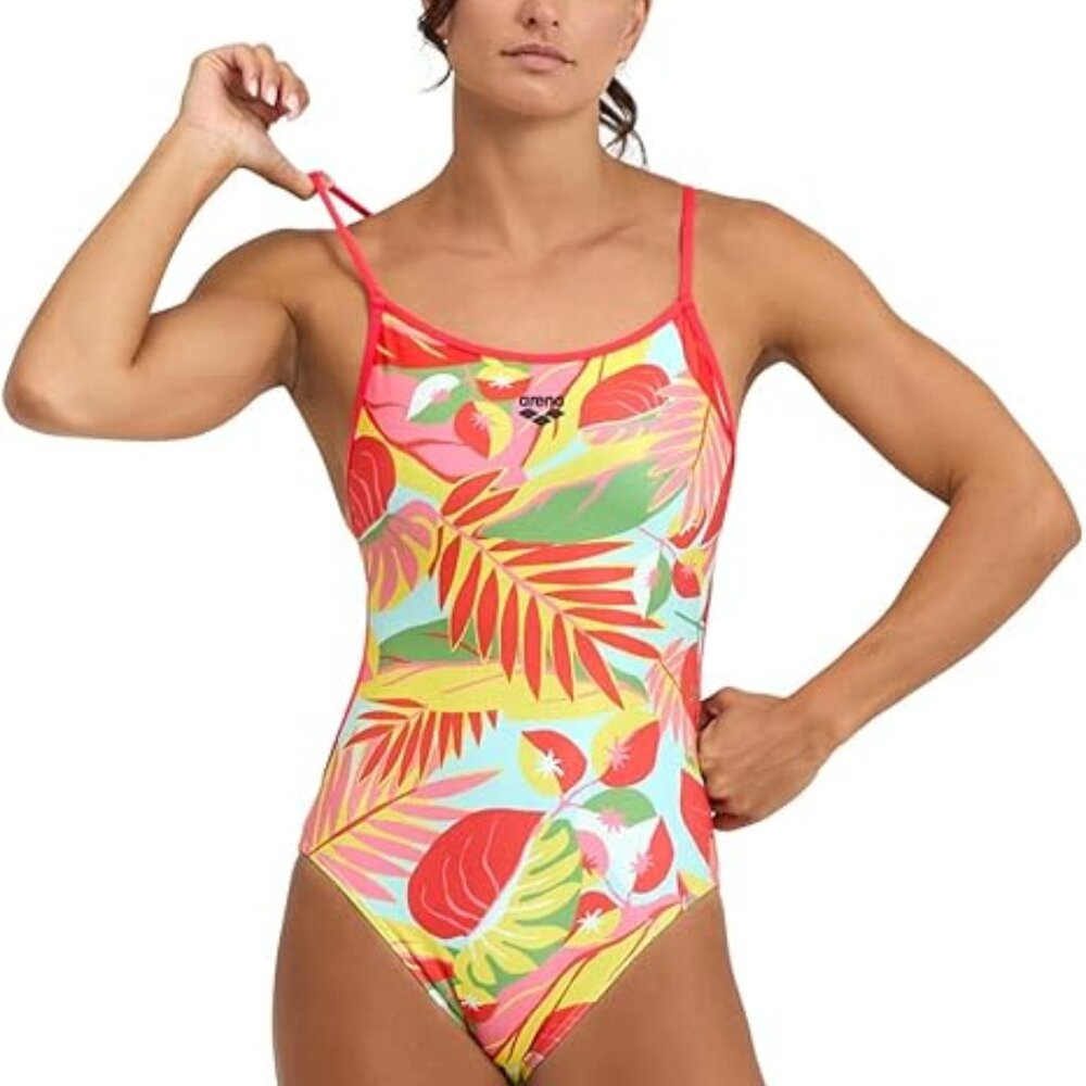 ARENA Womens Performance Women's Tropic Lace Back SwimsuitOne Piece Swimsuit